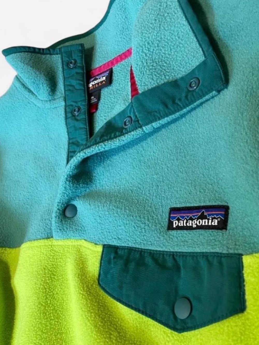 Patagonia Women’s Snap Synchilla Pullover Fleece Retro Colorblock Women’s XL